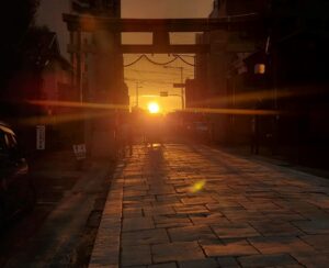 四天王寺から見た夕日